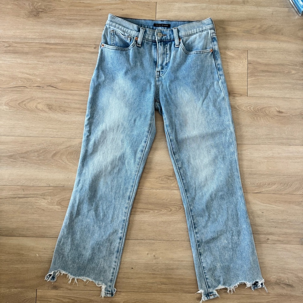 Lucky Brand Mid Rise Crop Mini Boot Ava Jeans